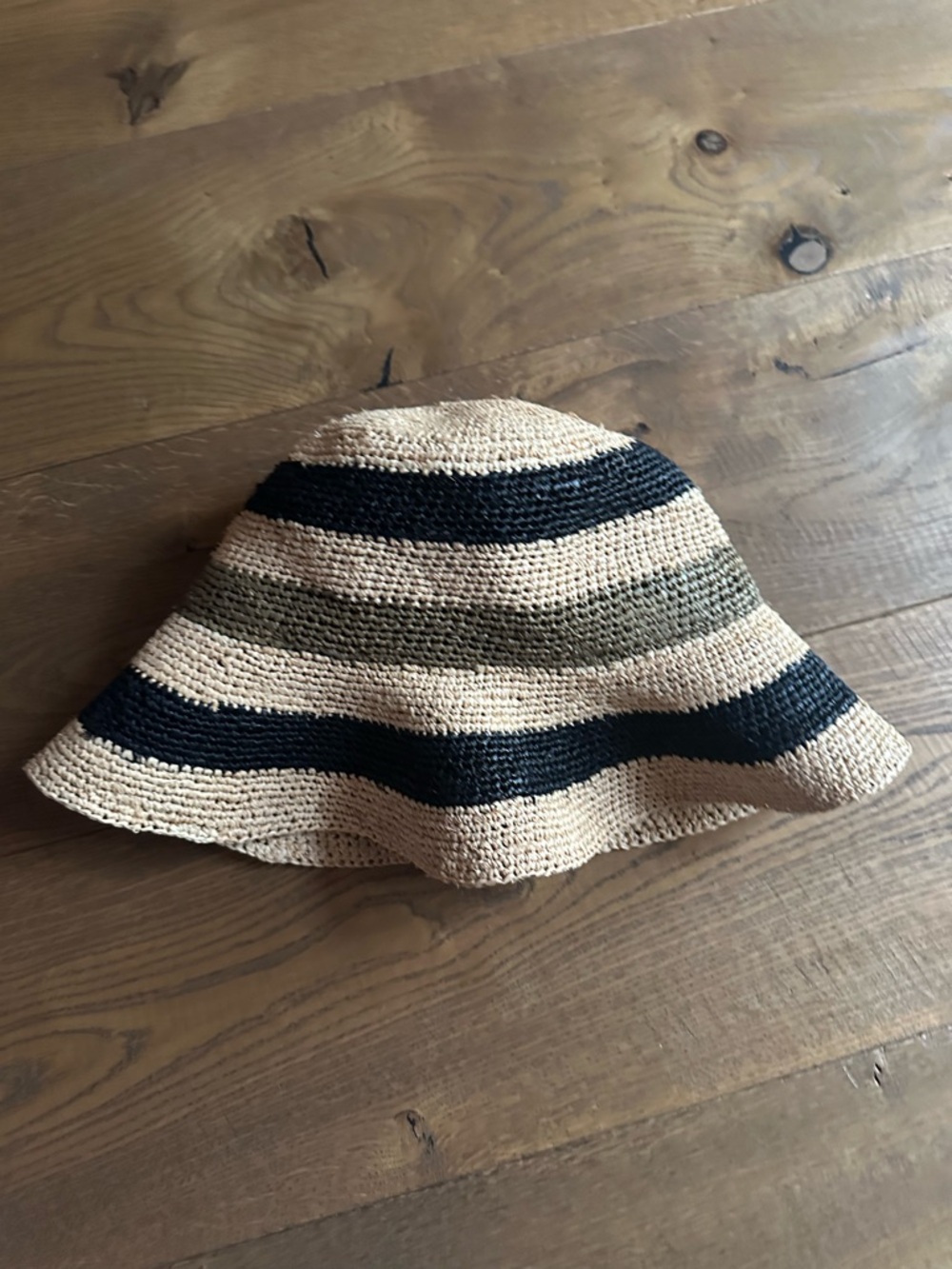 Banana Republic Natural and Black Straw Sun Hat